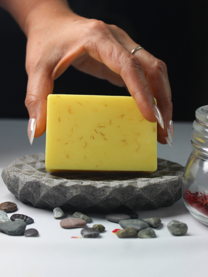Saffron Goat Milk Soap ~ Kashmir's Crafted Soap Bar