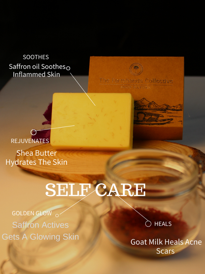 Saffron Goat Milk Soap ~ Kashmir's Crafted Soap Bar